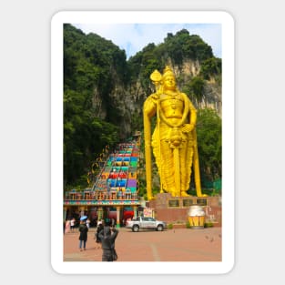 Lord Murugan stairs to the Batu Caves temple - vertical Sticker